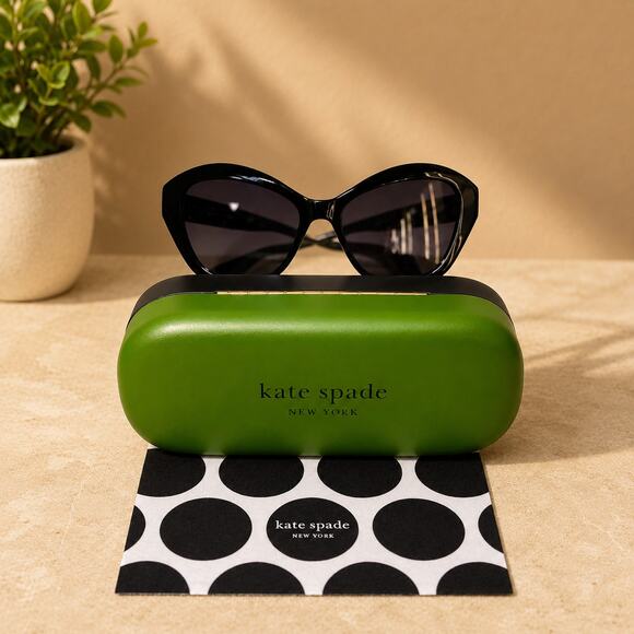 kate spade Accessories - Kate Spade Karina 8079O Black Cat Eye Sunglasses Gradient Grey Lenses 56mm